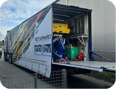 De racetrailer